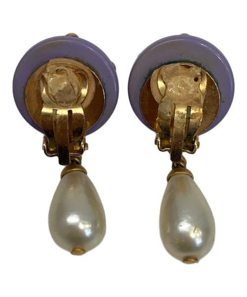 CHANEL（シャネル）CHANEL (シャネル) イヤリング パープル×ゴールドの古着・服飾アイテム