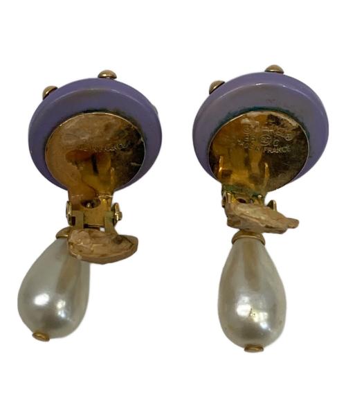 CHANEL（シャネル）CHANEL (シャネル) イヤリング パープル×ゴールドの古着・服飾アイテム