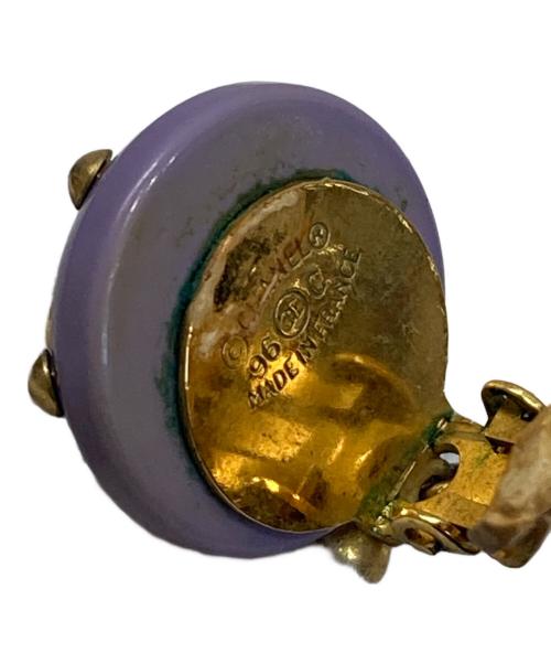 CHANEL（シャネル）CHANEL (シャネル) イヤリング パープル×ゴールドの古着・服飾アイテム