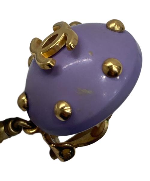 CHANEL（シャネル）CHANEL (シャネル) イヤリング パープル×ゴールドの古着・服飾アイテム