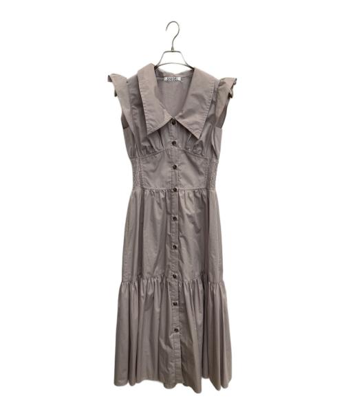 Snidel（スナイデル）Snidel (スナイデル) コルセットデザインシャツワンピース ベージュの古着・服飾アイテム