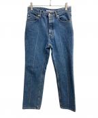 JOHN LAWRENCE SULLIVANジョン ローレンス サリバン）の古着「Washed denim center line pants」｜インディゴ