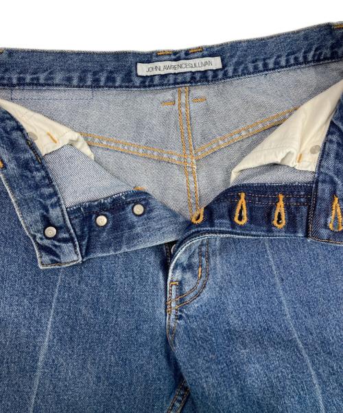 JOHN LAWRENCE SULLIVAN（ジョン ローレンス サリバン）JOHN LAWRENCE SULLIVAN (ジョン ローレンス サリバン) Washed denim center line pants インディゴ サイズ:44の古着・服飾アイテム