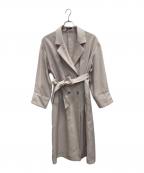 anuansアニュアンス）の古着「シアーロングコート」｜ベージュ