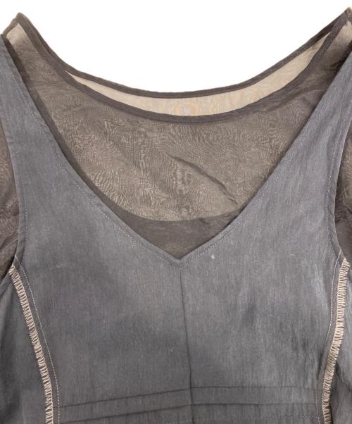 RBS（アールビーエス）RBS (アールビーエス) シアー レイヤード ワンピース ブラックの古着・服飾アイテム