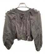 porter des boutonsポルテデブトン）の古着「リネンボレロ」｜グレー