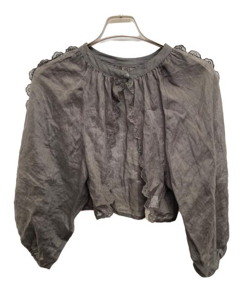 porter des boutons（ポルテデブトン）porter des boutons (ポルテデブトン) リネンボレロ グレー サイズ:無しの古着・服飾アイテム