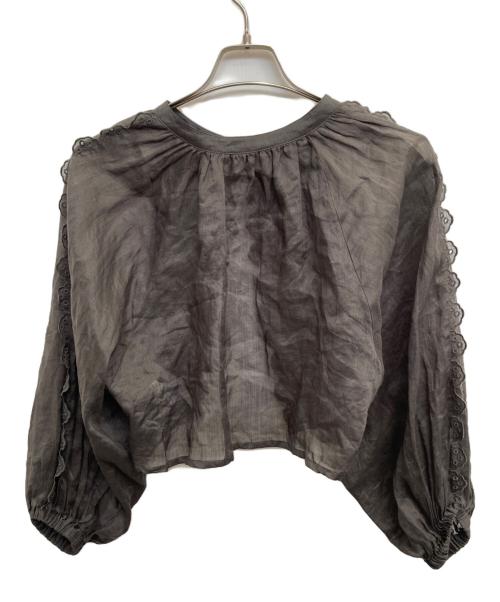 porter des boutons（ポルテデブトン）porter des boutons (ポルテデブトン) リネンボレロ グレー サイズ:無しの古着・服飾アイテム