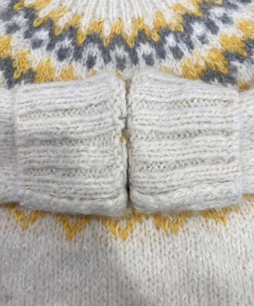 porter des boutons（ポルテデブトン）porter des boutons (ポルテデブトン) 求心ニット アイボリー サイズ:-の古着・服飾アイテム