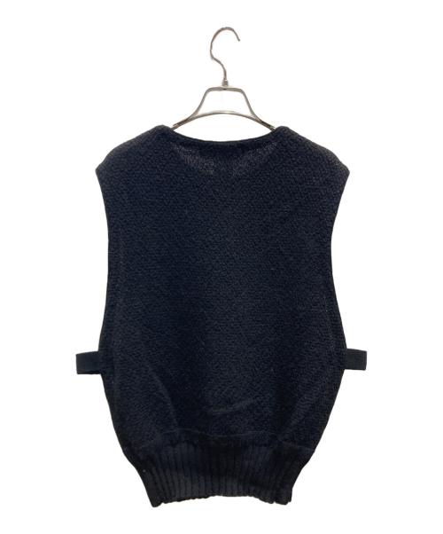 porter des boutons（ポルテデブトン）porter des boutons (ポルテデブトン) ニットベスト ブラック サイズ:表記無しの古着・服飾アイテム