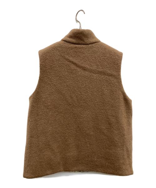 porter des boutons（ポルテデブトン）porter des boutons (ポルテデブトン) リバーシブル中綿ベスト ブラウン サイズ:-の古着・服飾アイテム