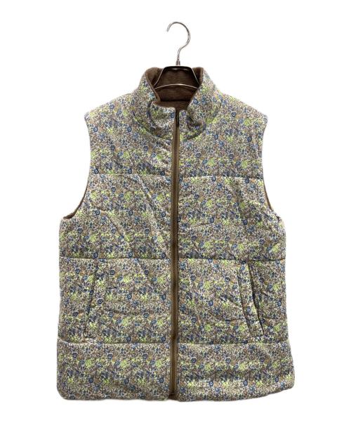 porter des boutons（ポルテデブトン）porter des boutons (ポルテデブトン) リバーシブル中綿ベスト ブラウン サイズ:-の古着・服飾アイテム