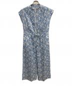 porter des boutonsポルテデブトン）の古着「ノースリーブオールインワン」｜ブルー