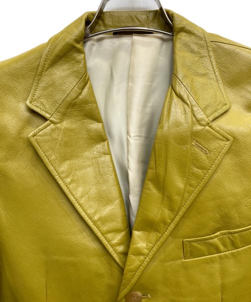 Paul Smith London（ポールスミスロンドン）Paul Smith London (ポールスミスロンドン) ラムレザーテーラードジャケット イエロー サイズ:Sの古着・服飾アイテム