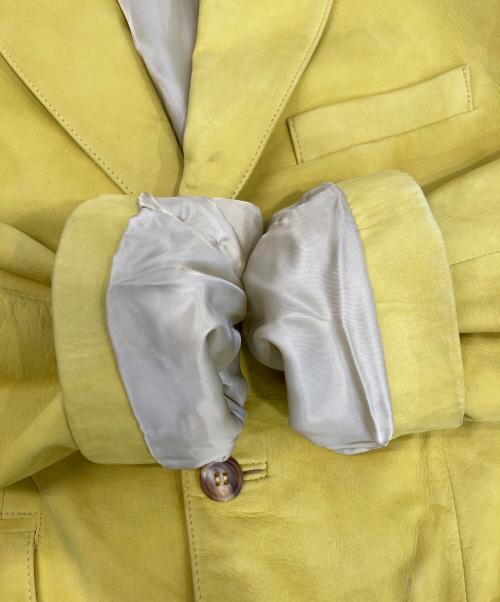 Paul Smith COLLECTION（ポールスミス コレクション）Paul Smith COLLECTION (ポールスミス コレクション) ラムレザーテーラードジャケット イエロー サイズ:Mの古着・服飾アイテム