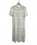Ameriアメリ）の古着「EMBROIDERY SHEER COTTON DRESS」｜ホワイト
