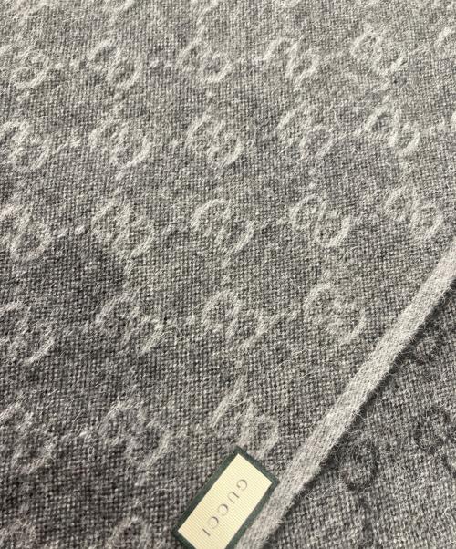 GUCCI（グッチ）GUCCI (グッチ) GG柄 マフラー グレーの古着・服飾アイテム