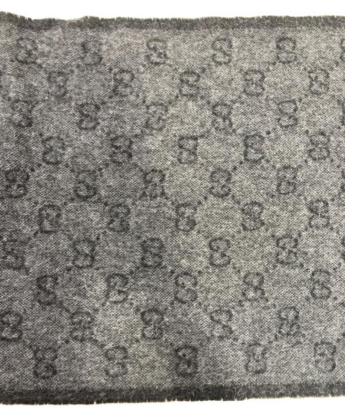 GUCCI（グッチ）GUCCI (グッチ) GG柄 マフラー グレーの古着・服飾アイテム