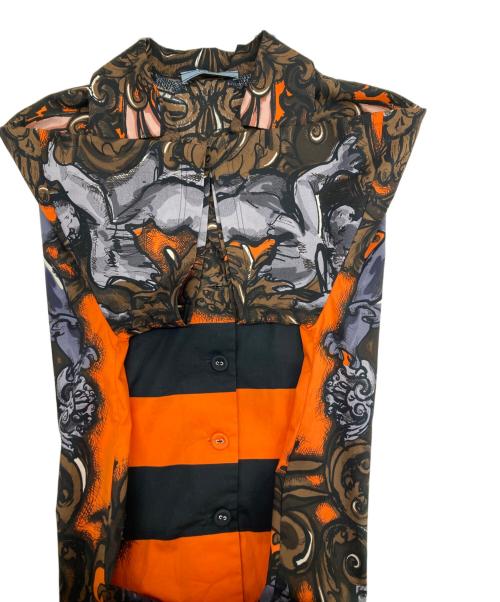 PRADA（プラダ）PRADA (プラダ) 半袖シャツ オレンジ サイズ:40Sの古着・服飾アイテム