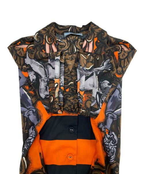 PRADA（プラダ）PRADA (プラダ) 半袖シャツ オレンジ サイズ:40Sの古着・服飾アイテム