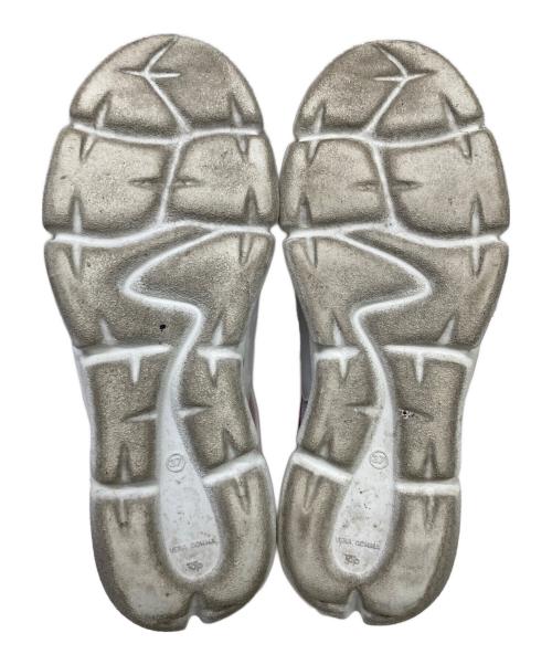 sergio rossi（セルジオロッシ）sergio rossi (セルジオロッシ) メタリックトリムレザー&メッシュ&スエードスニーカー ピンク サイズ:37の古着・服飾アイテム