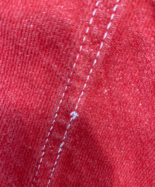 PINK HOUSE（ピンクハウス）PINK HOUSE (ピンクハウス) デニムサロペット レッド サイズ:-の古着・服飾アイテム