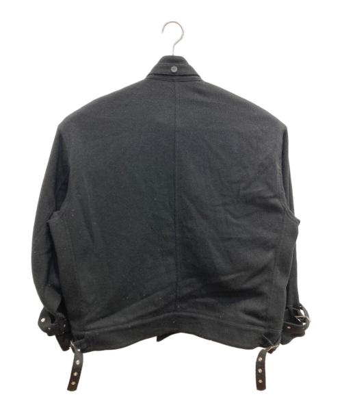 MAISON SPECIAL（メゾンスペシャル）MAISON SPECIAL (メゾンスペシャル) Motor-Cycle Prime-Over Wool Belted Jacket ブラック サイズ:02の古着・服飾アイテム