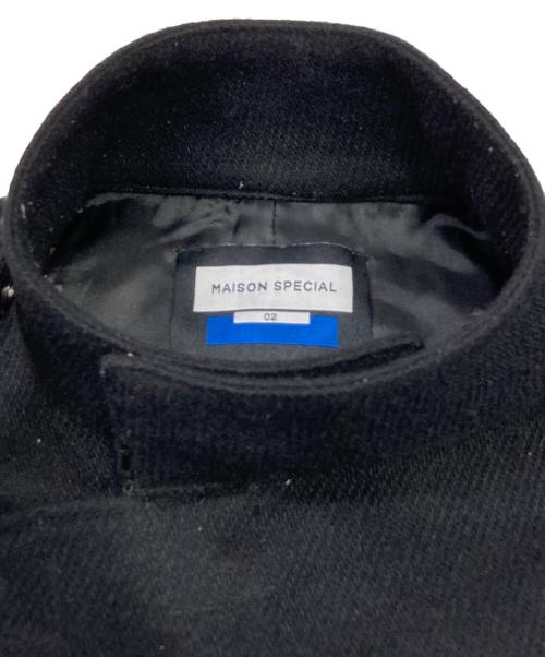 MAISON SPECIAL（メゾンスペシャル）MAISON SPECIAL (メゾンスペシャル) Motor-Cycle Prime-Over Wool Belted Jacket ブラック サイズ:02の古着・服飾アイテム
