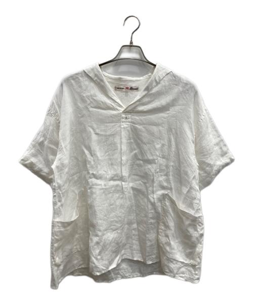 BROCANTE（ブロカント）Brocante (ブロカント) 半袖リネンブラウス ホワイト サイズ:2の古着・服飾アイテム