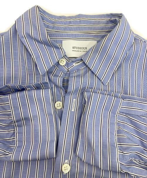 STUDIOUS（ステュディオス）STUDIOUS (ステュディオス) Thomas mason over shirt ブルー サイズ:1の古着・服飾アイテム