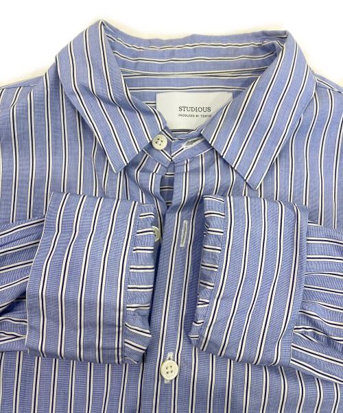 STUDIOUS（ステュディオス）STUDIOUS (ステュディオス) Thomas mason over shirt ブルー サイズ:1の古着・服飾アイテム