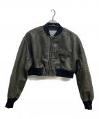 SLYスライ）の古着「VINTAGE F／LEATHER CROP ブルゾン」｜ブラック
