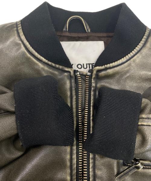 SLY（スライ）SLY (スライ) VINTAGE F／LEATHER CROP ブルゾン ブラック サイズ:1の古着・服飾アイテム