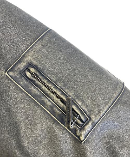 SLY（スライ）SLY (スライ) VINTAGE F／LEATHER CROP ブルゾン ブラック サイズ:1の古着・服飾アイテム