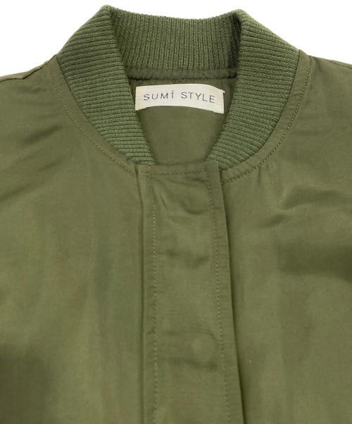 SUMI STYLE（スミ スタイル）SUMI STYLE (スミ スタイル) キルティングベストドッキングコート カーキ サイズ:Fの古着・服飾アイテム