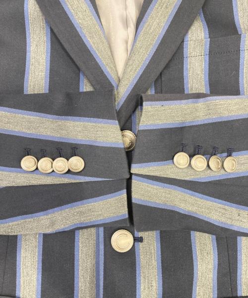 FRED PERRY（フレッドペリー）FRED PERRY (フレッドペリー) ストライプテーラードジャケット ネイビー サイズ:Sの古着・服飾アイテム