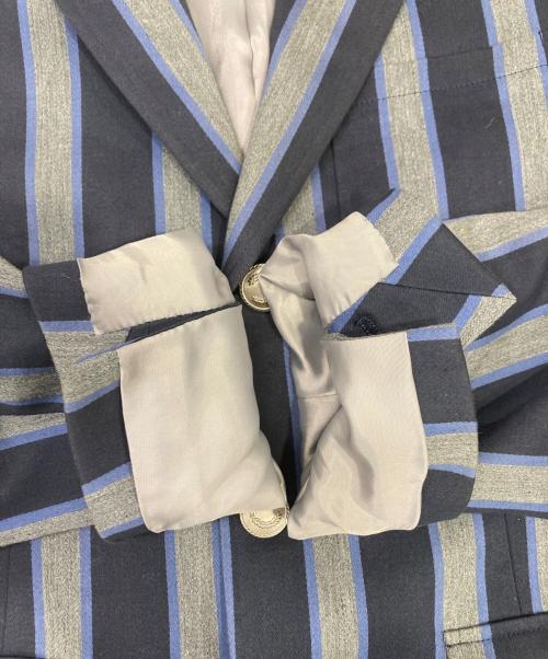 FRED PERRY（フレッドペリー）FRED PERRY (フレッドペリー) ストライプテーラードジャケット ネイビー サイズ:Sの古着・服飾アイテム