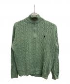 POLO RALPH LAURENポロ・ラルフローレン）の古着「ケーブルニット」｜グリーン