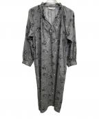 porter des boutonsポルテデブトン）の古着「ブラウスワンピース」｜グレー