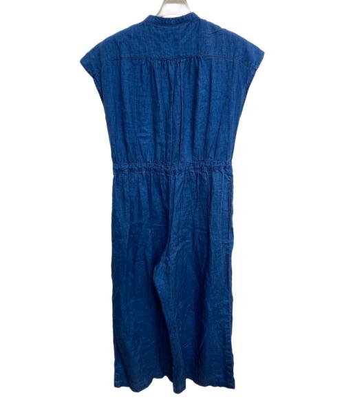 porter des boutons（ポルテデブトン）porter des boutons (ポルテデブトン) リネンノースリーブオールインワン インディゴ サイズ:無しの古着・服飾アイテム