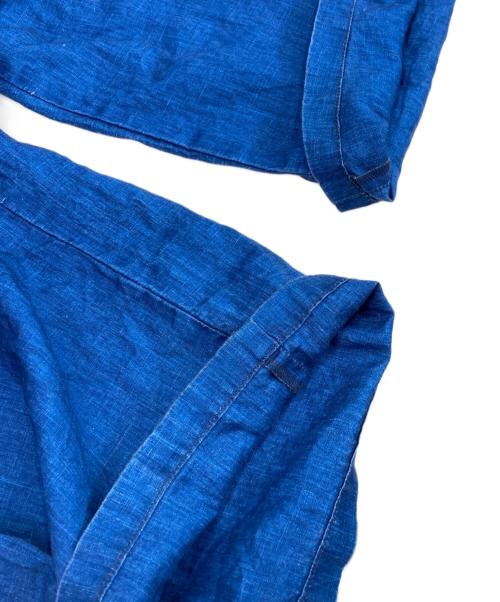 porter des boutons（ポルテデブトン）porter des boutons (ポルテデブトン) リネンノースリーブオールインワン インディゴ サイズ:無しの古着・服飾アイテム