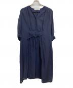 porter des boutonsポルテデブトン）の古着「Vネックワンピース」｜ブラック