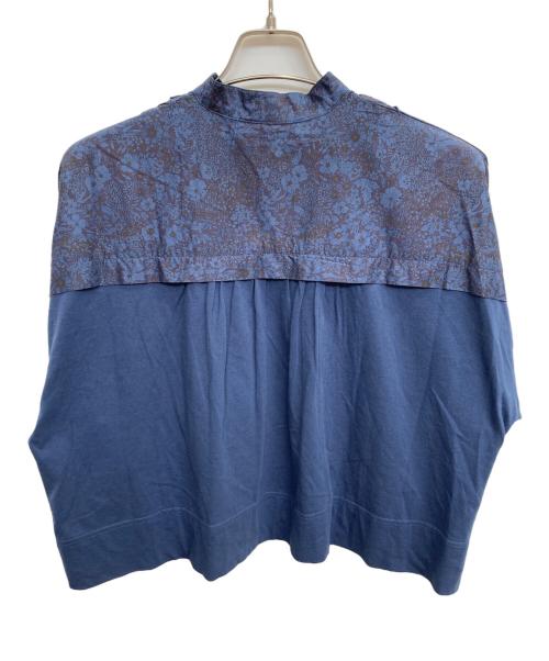porter des boutons（ポルテデブトン）porter des boutons (ポルテデブトン) 半袖ブラウス ブルー サイズ:不明 未使用品の古着・服飾アイテム
