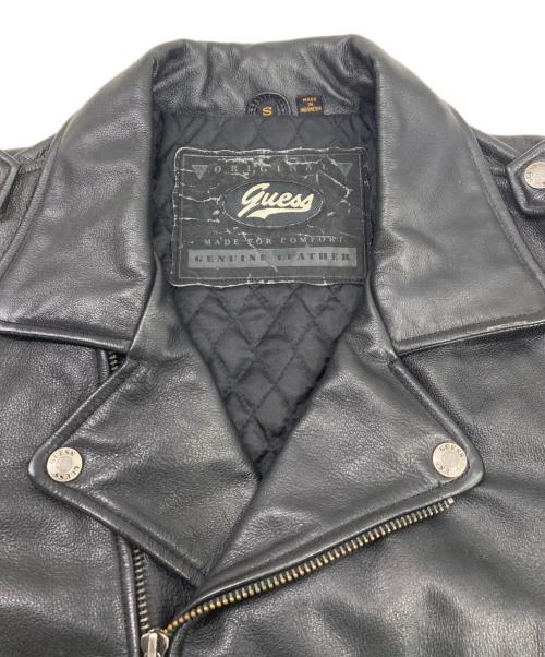 GUESS（ゲス）GUESS (ゲス) レザージャケット ブラック サイズ:Sの古着・服飾アイテム