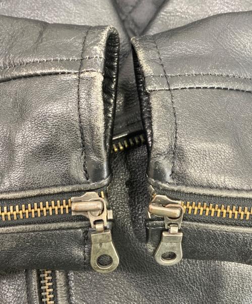 GUESS（ゲス）GUESS (ゲス) レザージャケット ブラック サイズ:Sの古着・服飾アイテム