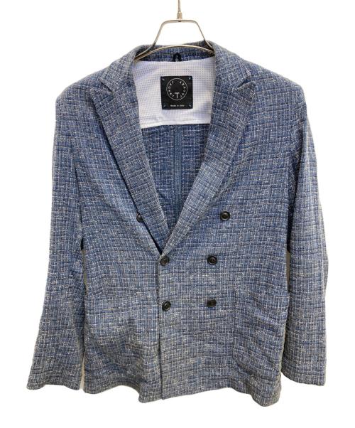 T-Jacket（ティージャケット）T-Jacket (ティージャケット) ダブルブレスト メランジテーラードジャケット ネイビー サイズ:Sの古着・服飾アイテム