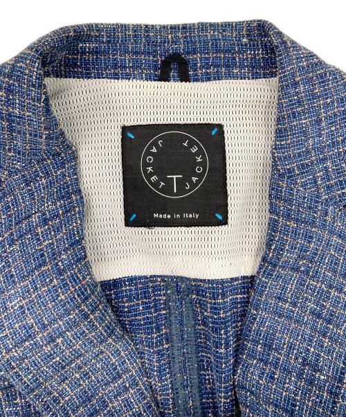 T-Jacket（ティージャケット）T-Jacket (ティージャケット) ダブルブレスト メランジテーラードジャケット ネイビー サイズ:Sの古着・服飾アイテム