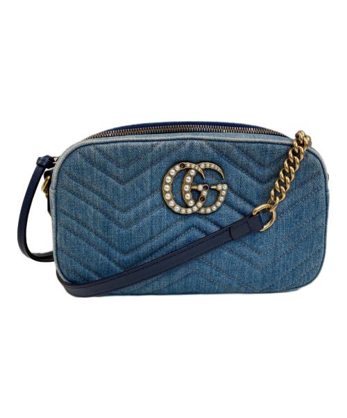 GUCCI（グッチ）GUCCI (グッチ) GGマーモントショルダーバッグ インディゴの古着・服飾アイテム