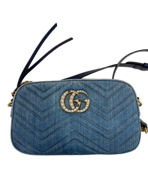 GUCCI（グッチ）GUCCI (グッチ) GGマーモントショルダーバッグ インディゴの古着・服飾アイテム