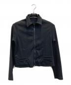 Y'sワイズ）の古着「ジャージ素材ジップジャット」｜ブラック